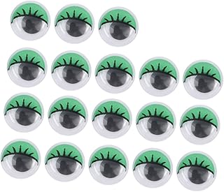 ADOCARN 100 Pçs Mini Acessórios Para Cílios De Animais Adesivos De Desenhos Animados Boneca Que Faz Olhos Ondulados Artesanato Faça Você Mesmo Olhos Mexe Olhos Verdes Em Movimento Olhos