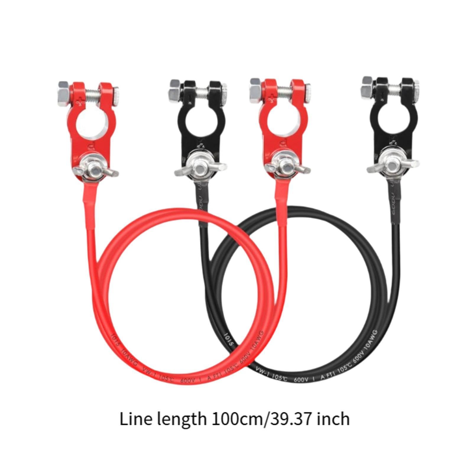 Câbles de Bornes de Batterie 10 AWG pour Onduleurs de Batterie, Bornes en Cuivre