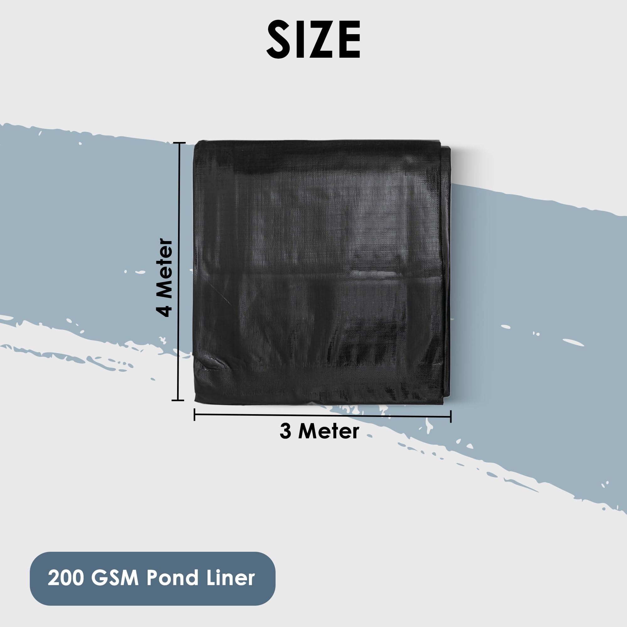GARDENIX Pond Liner Premium 200gsm 3m x 4m, Wildlife and Decorative Ponds, UV Resistant, for Fish Ponds in the Garden Durable - Image 3