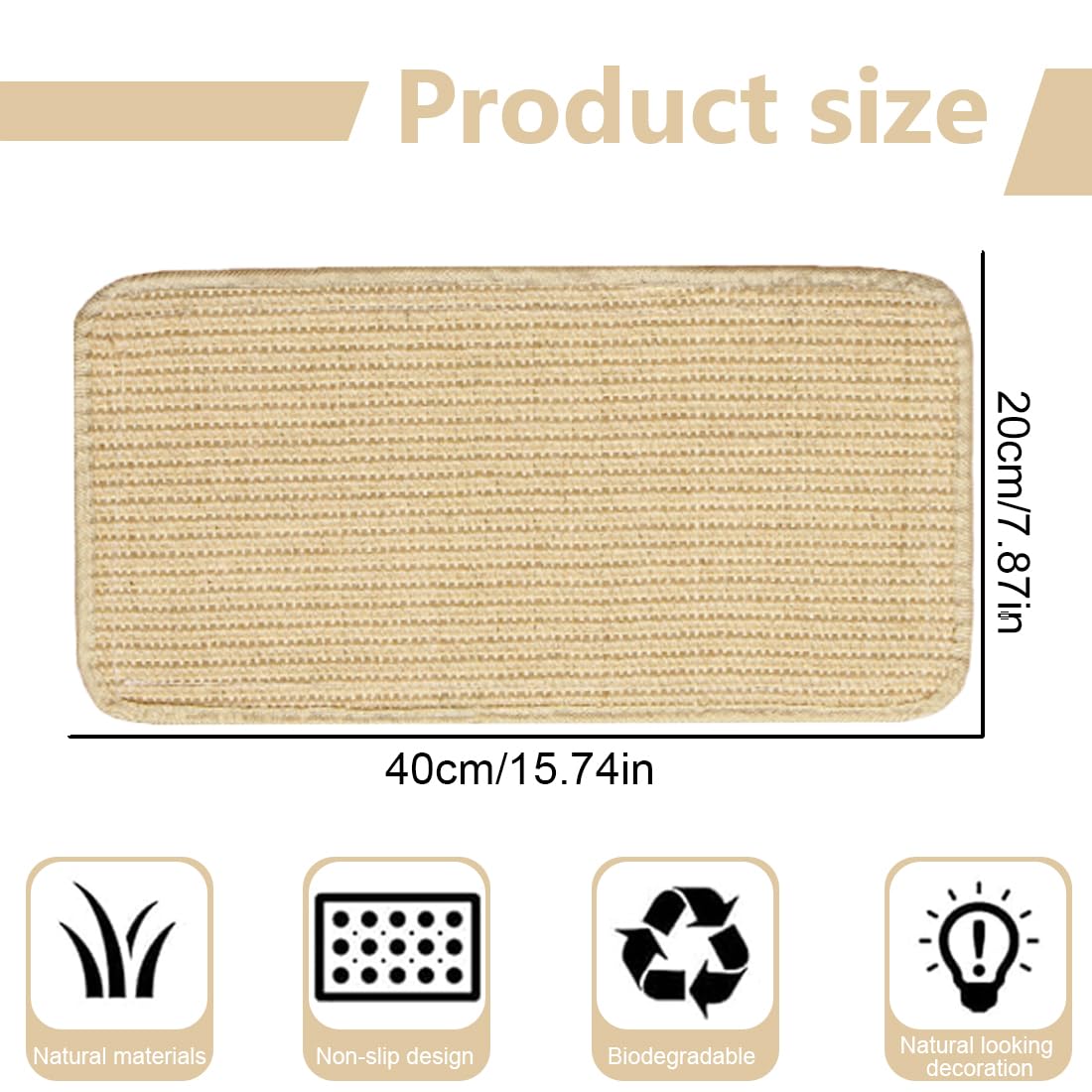 1 Tapis à Griffer pour Lapins, Entretien Naturel des Griffes et Dents, Tapis pour Cage à Lapin, Jouet à Mâcher pour Lapins, Litière pour Cage à Mordre, Dormir et Nicher