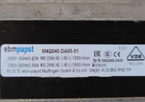 M4Q045-DA05-01 230V 0.62/0.55A 86/23W 1300/1550RPM coolig Fan