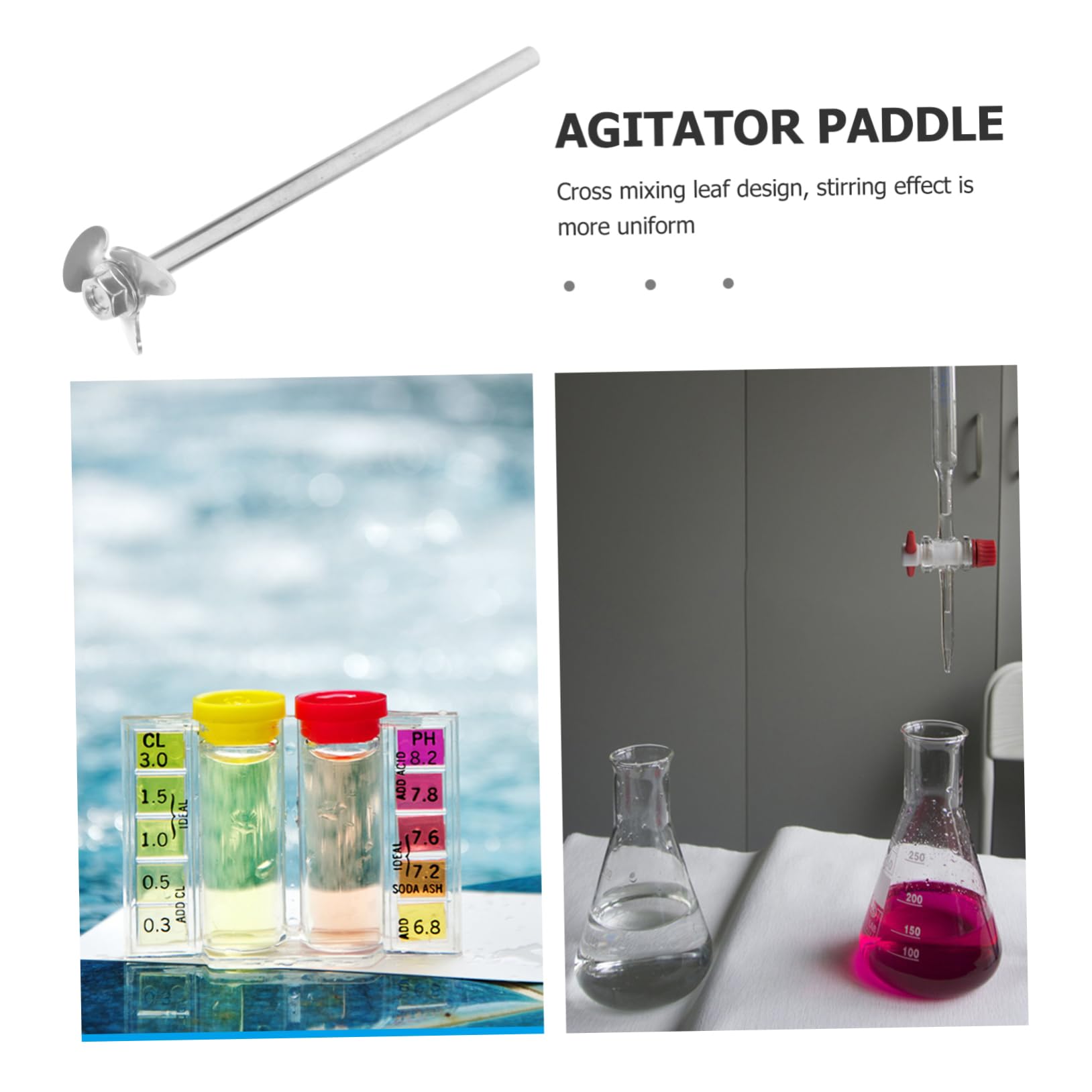 Juego de Agitación para Laboratorio Varilla Agitadora de Acero Inoxidable Agitador Experimental Estabilidad y Mezcla Precisa