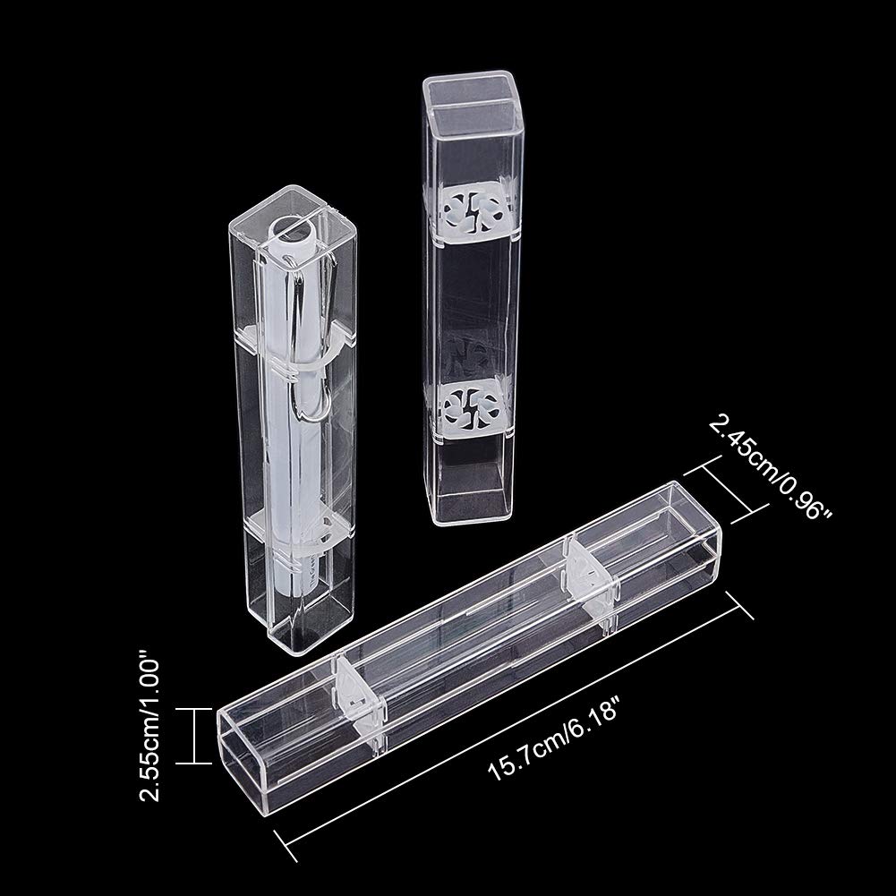 NBEADS Estuche de Plástico para Bolígrafos 12pcs, Caja de Lápiz Transparente Caja de Almacenamiento de Lápiz Transparente para Oficina de Escuela