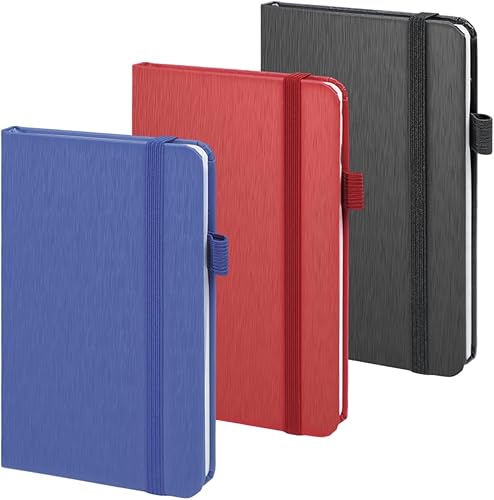 Miniatura 10 de Paquete de 3 cuadernos de bolsillo A6 con líneas, pequeños cuadernos para escribir, 160 páginas de tapa dura, mini bloc de notas para escritura,