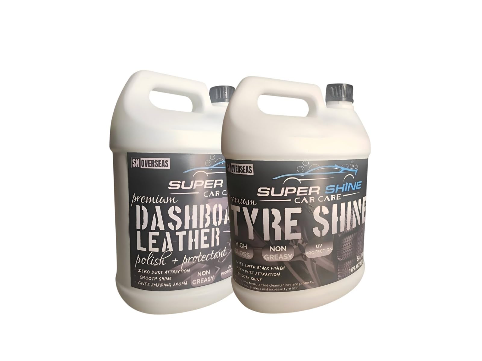 Super Shine Car Care Tyre Shiner + DASHBORD Leather Polish PROTECTANT (5ltr) Pack of 2-image-13