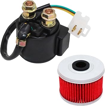 Starter Solenoid Relay & oil filter for honda TRX300 Fourtrax 300 1988 1989 1990-2000