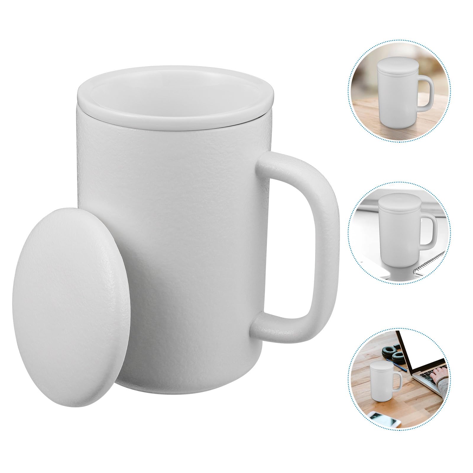 400 Ml Keramik Teebecher mit Teesieb und Deckel Moderner Multifunktionaler Keramikbecher für Losen Tee im Büro und Zuhause