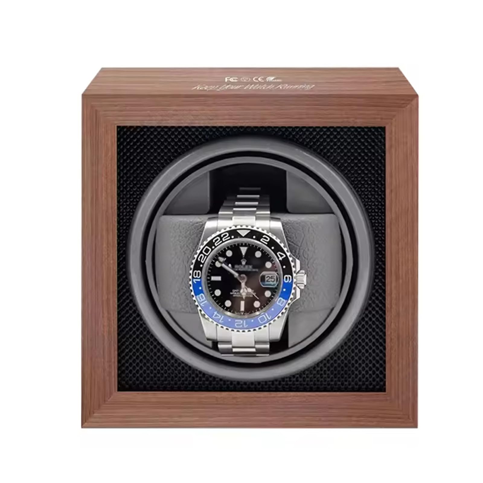 Caja Enrolladora De Relojes Automática para 1, 2 O 4 Relojes: Motor Silencioso, 4 Modos De Rotación Y Luz LED Azul 1Watch