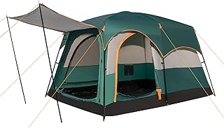 COSTWAY 2-Room Camping Tent, 4-6 Person Spacious Family Tent