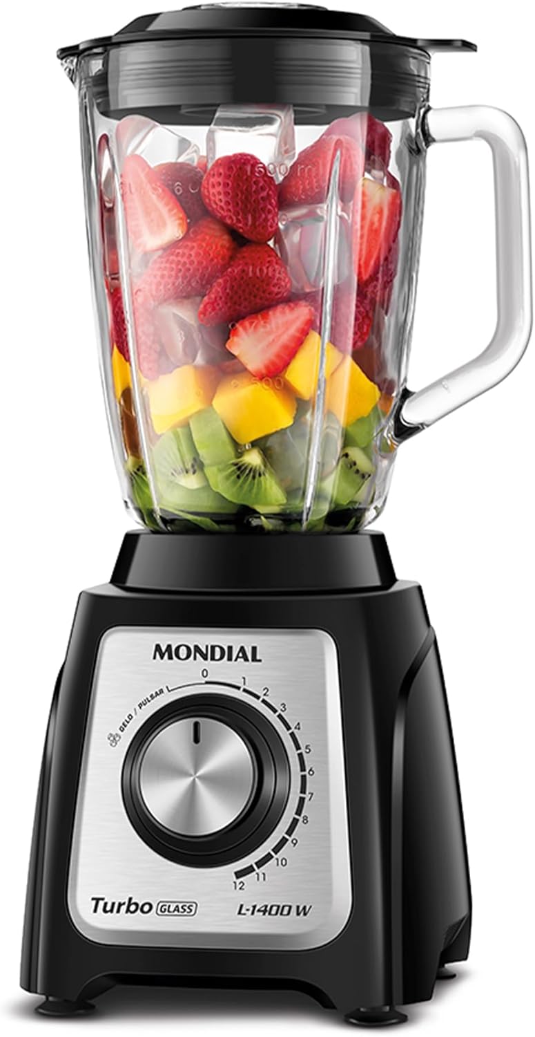 Liquidificador Mondial Turbo Glass L-1400 GI Liquidificador Mondial Turbo Glass L-1400 GI