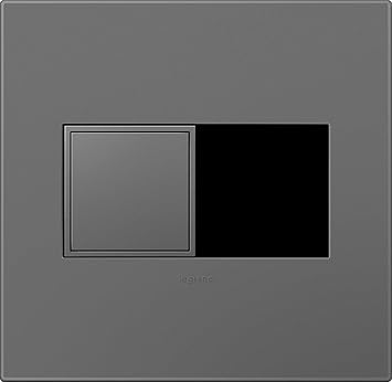 Legrand adorne 2-Gang Pop-Out Outlet in Magnesium with Matching Wall Plate, ARPTR152GM2WP
