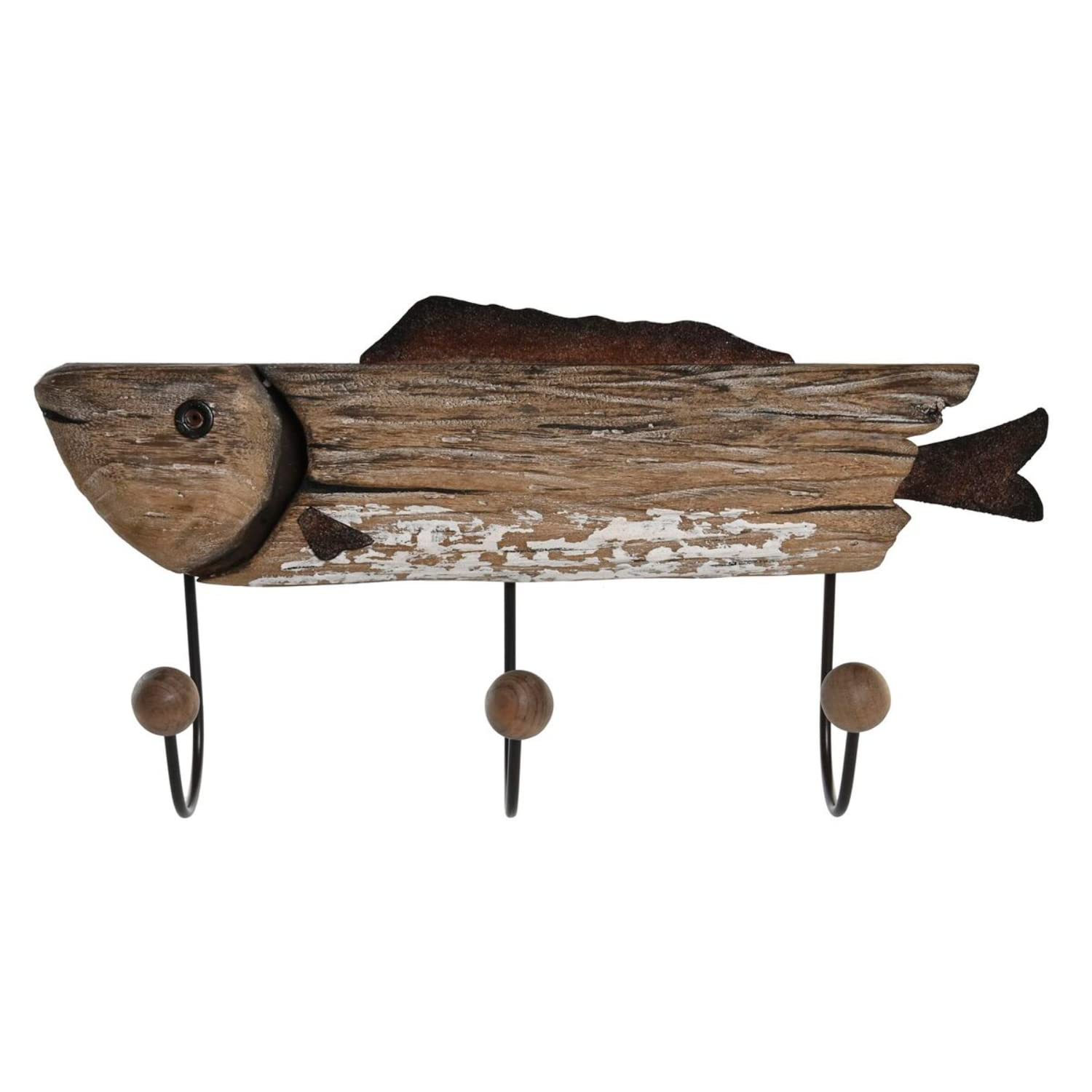 Porte-manteau mural standard patère vestiaire bois métal suspendu