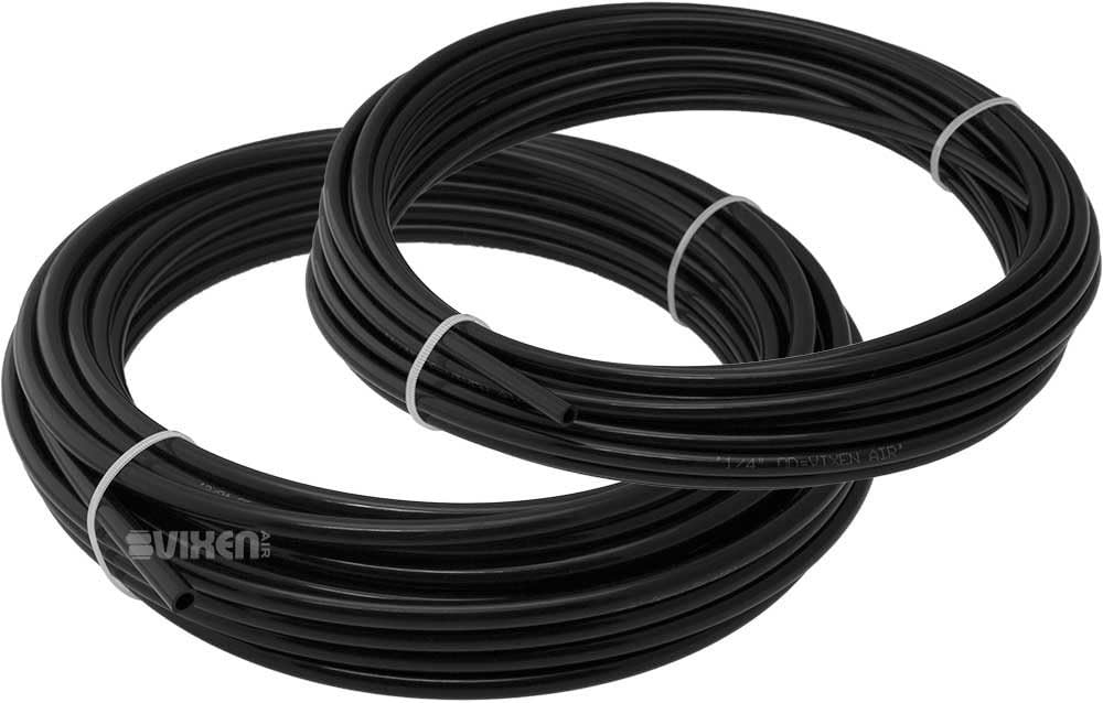 Vixen Air 2 Valve Suspension Manifold with One Single Needle White Gauge Panel, 3/8" OD Hose 50 FT, 1/4" OD Hose 35 FT and Fittings VXF1CM01W