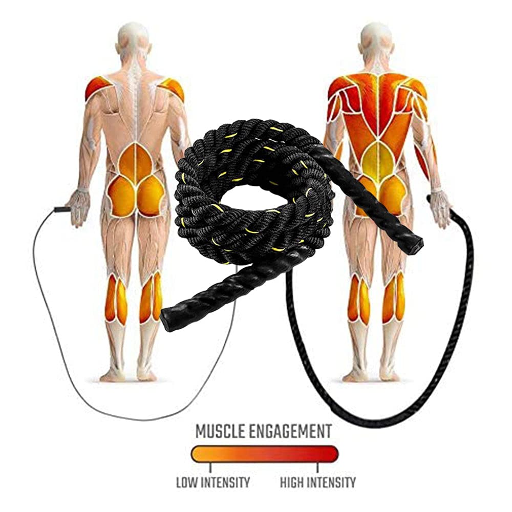 Muscle Rope Workout In Gym Total Gym Fitness Gym Heavy Jump Rope