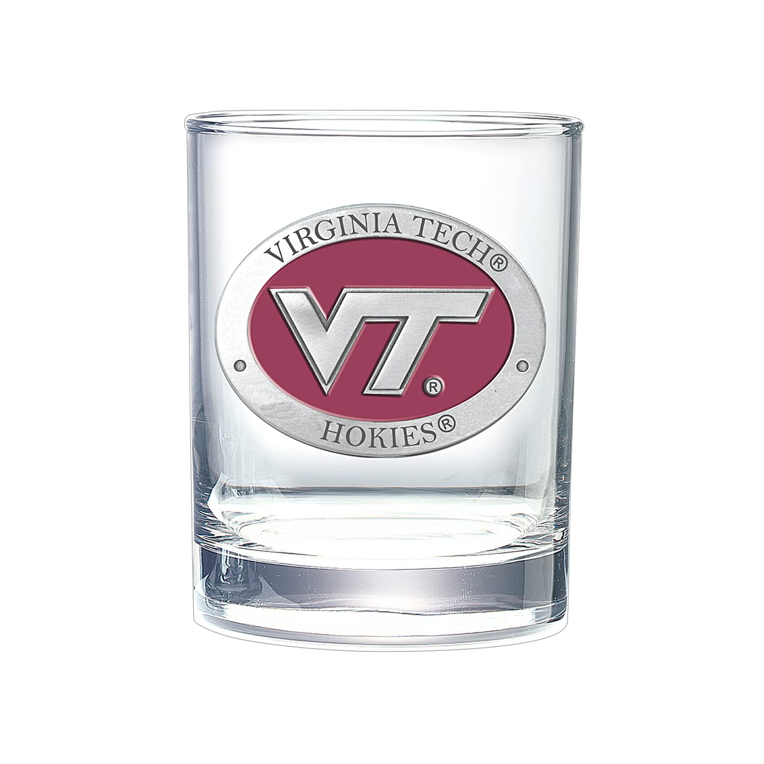Heritage Pewter Virginia Tech Double Old Fashion | Double Rocks Glass 14 OZ for Liquor | Expertly Crafted Pewter Glass
