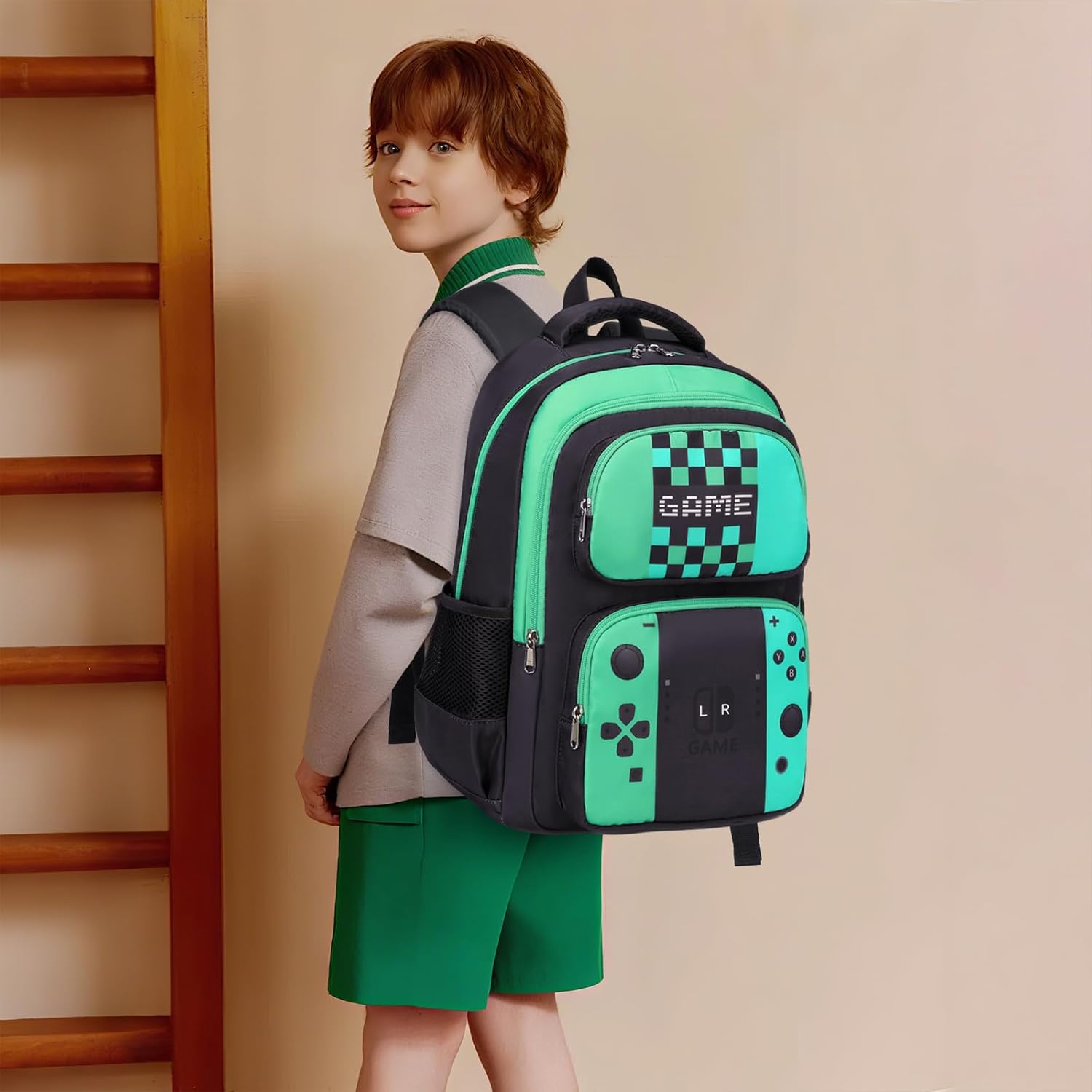 JIANYA School Backpack for Boys and Girls Elementary Children's School Bag Kids Backpack with Lunch Box - Image 2