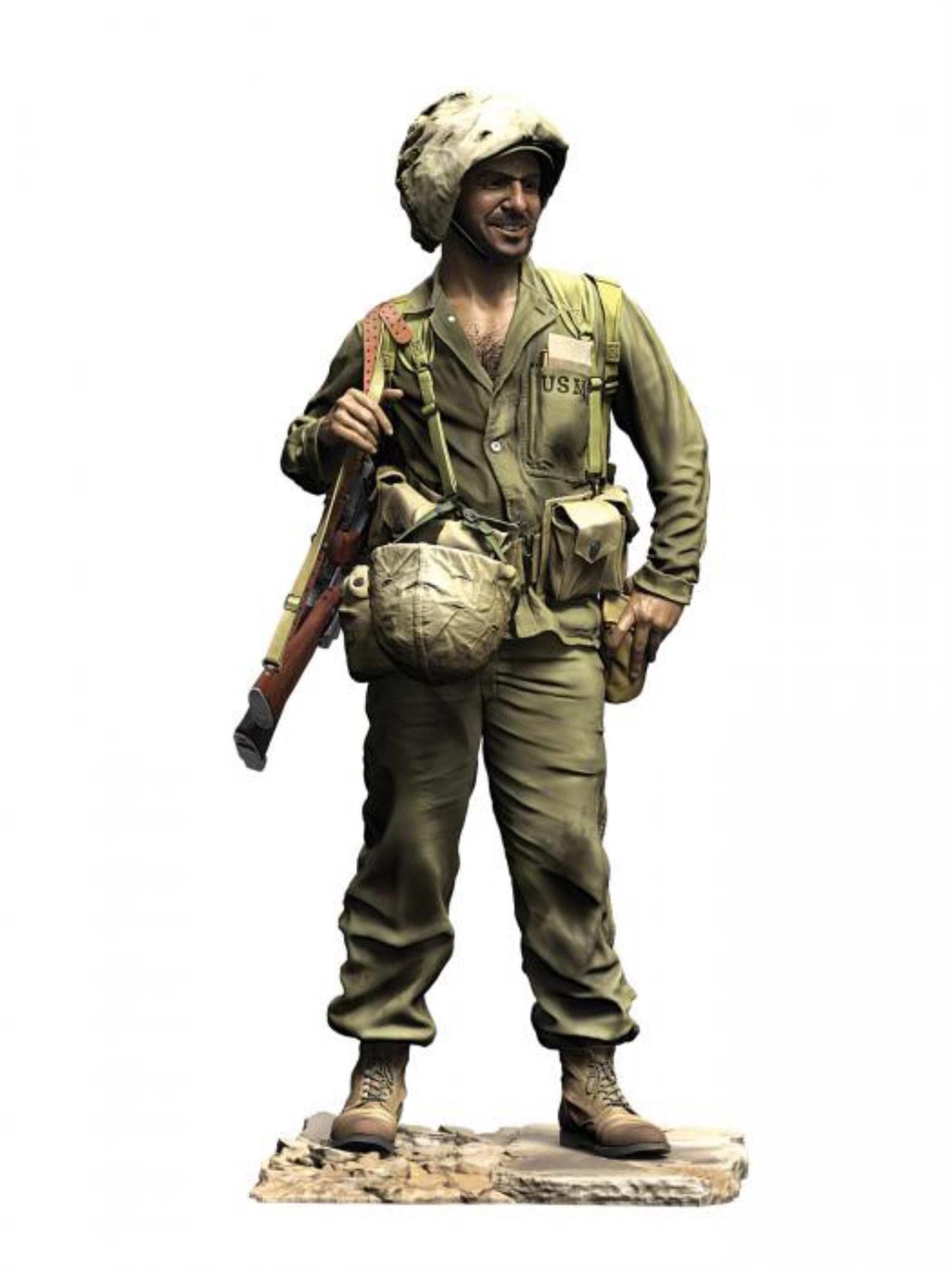 1/16 120mm Soldato Us Marine 1945 120mm Kit in Resina Giocattoli Fai da Te Modello in Resina Smontato Non Verniciato
