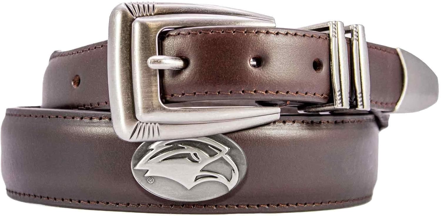 ZEP-PRO NCAA Men's Crocodile Leather Concho Tapered Tip Belt