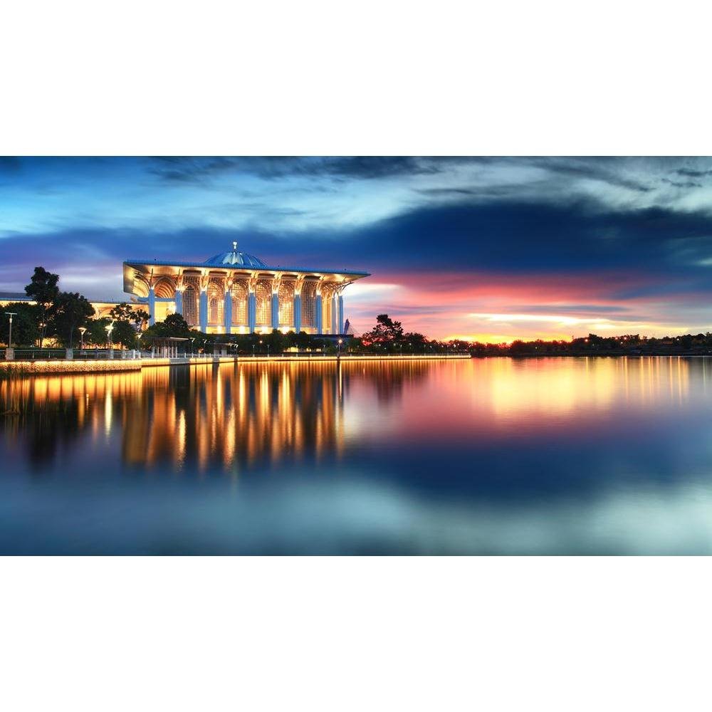 Pitaara Box Masjid Tuanku Mizan Zainal Abidin, Malaysia Unframed Canvas Painting 31.9 X 18Inch