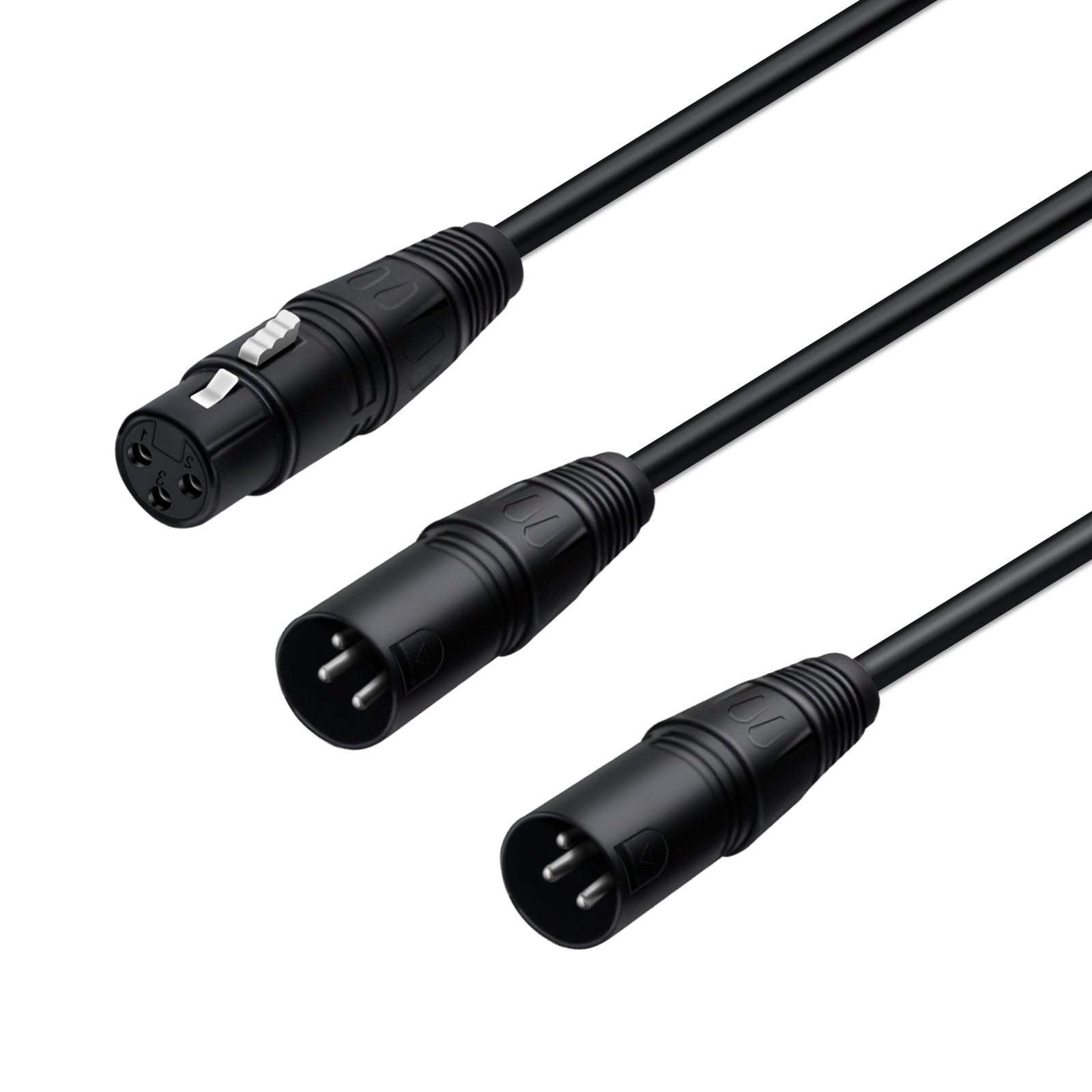 HuaLiSiJi XLR Y Splitter Cable Female to Dual Male Short XLR Microphone Cable for Microphone Sound Console,Power Amplifier - Image 2