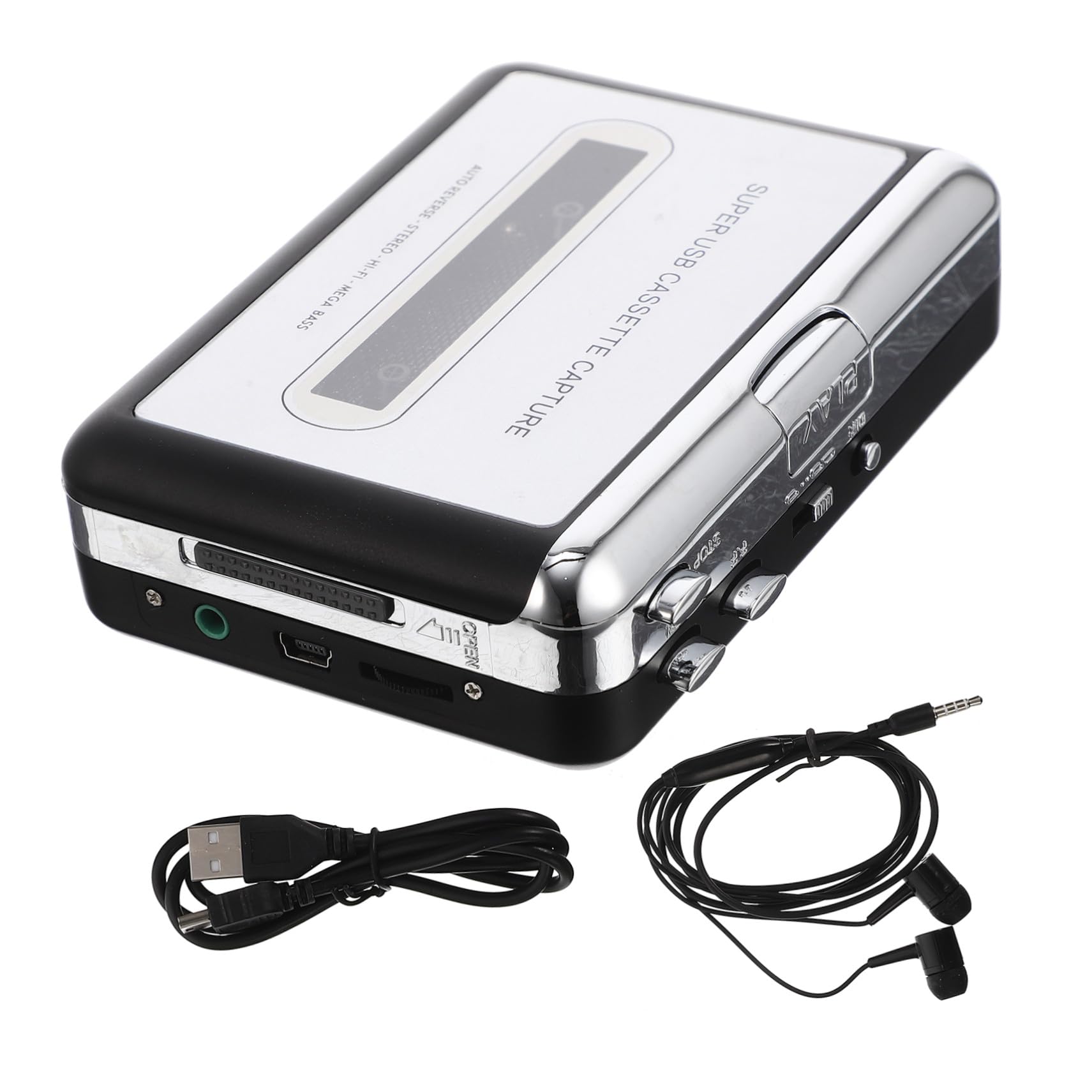 OSALADI Convertitore Cassette USB Portatile Lettore Musicale da Cassetta Software di Conversione senza Driver Compatto per Trasferire Collezione di Nastri