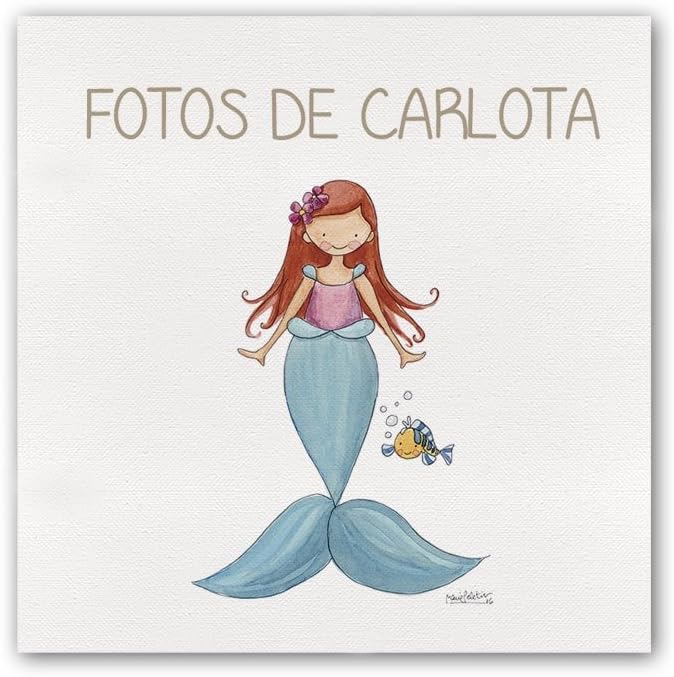 The Little Mermaid Album with Lids, Fabric, multicolour, 30 x 30 x 4 cm