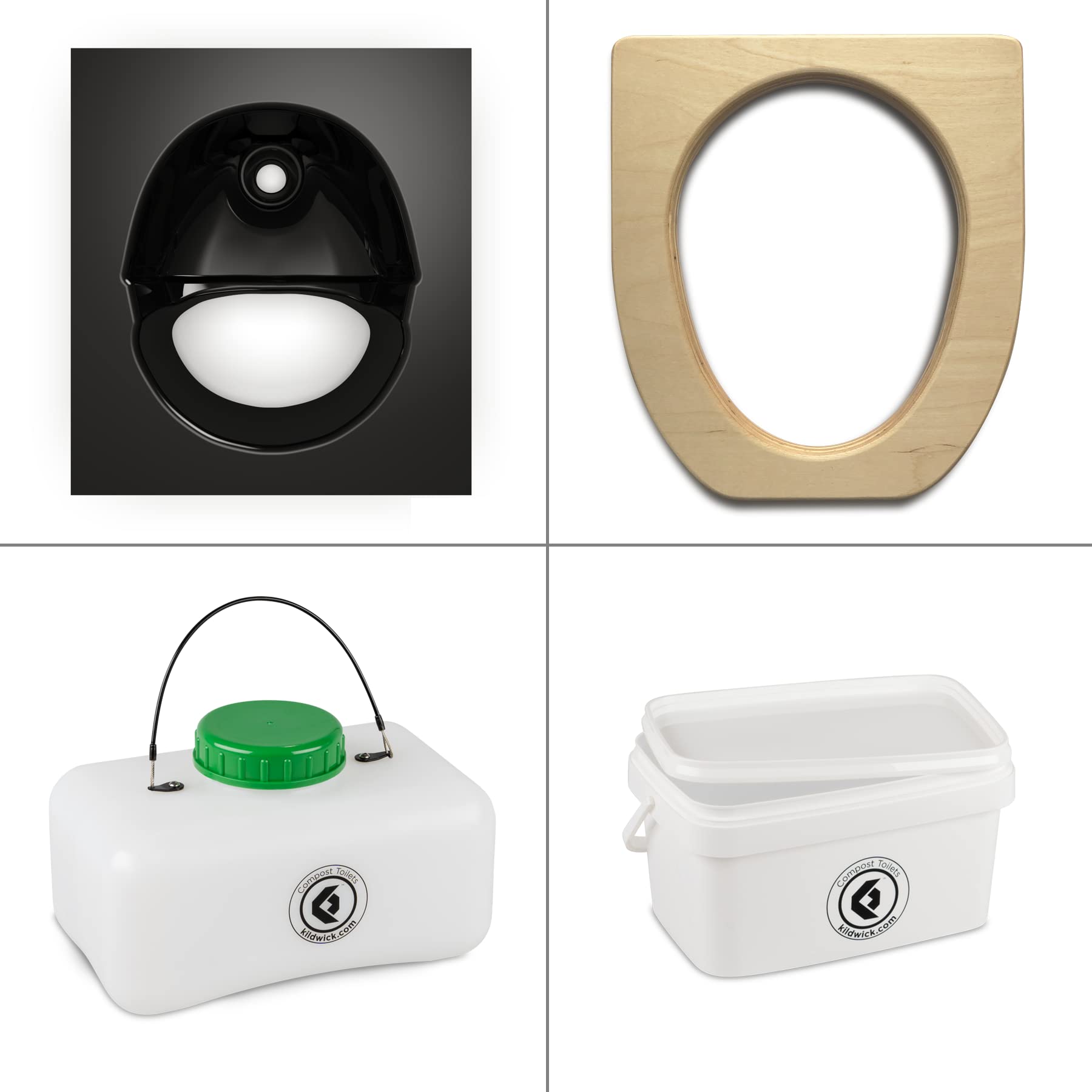 Kildwick FreeLoo Magnet S - Komposttoilette Bausatz - schwarz