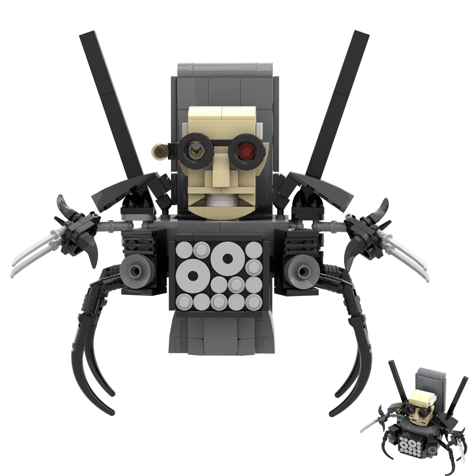 GUUIESMU Skibidi Building Blocks Upgraded Titan Speaker Man,Toilet Upgraded Titan Speaker Man,Titan Speaker Man Upgraded Toy,Upgrade Titan Tv Man,Gifts For Boys And Girls (D)