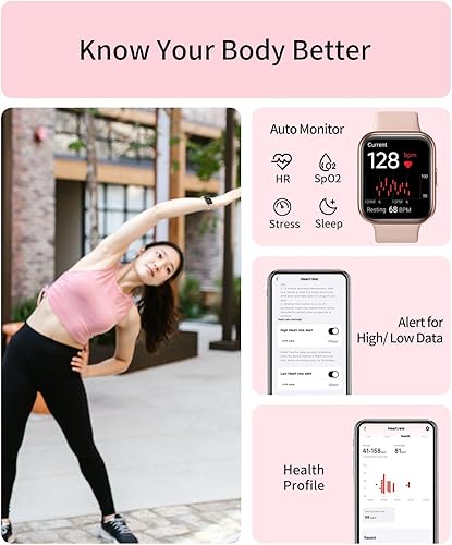 Miniatura 5 de RERE ASW2 Smart Watch (Answer/Make Call), Alexa Built-in, 1.69" Fitness Tracker with 60 Sports Mode, Heart Rate, Blood Oxygen, Sleep Monitor, Fit