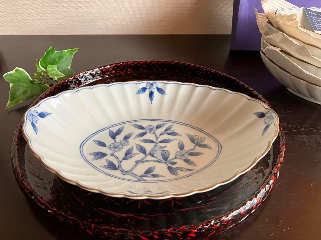 伊万里焼 7寸皿 染付 中央に麒麟 | Antique Nanae 古伊万里 麒麟