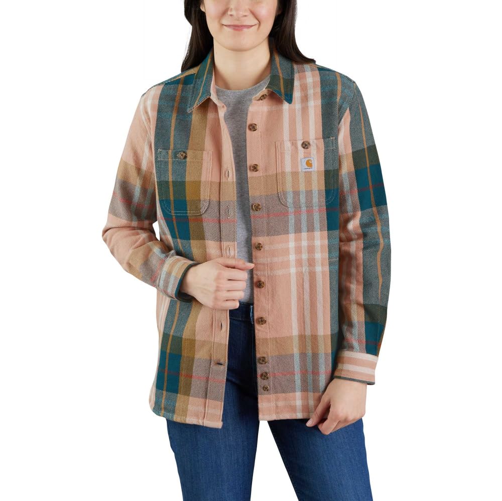 Carhartt Herren Loose Fit Schweres Twill Langarm Plaid Shirt