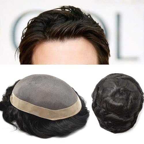 Peluca monofilamento tipo tupé fina para hombre, revestimiento de poliéster alrededor del sistema de reemplazo de cabello humano, peluca de Peluca monofilamento tipo tupé fina para hombre, revestimiento de poliéster alrededor del sistema de reemplazo de cabello humano, peluca de