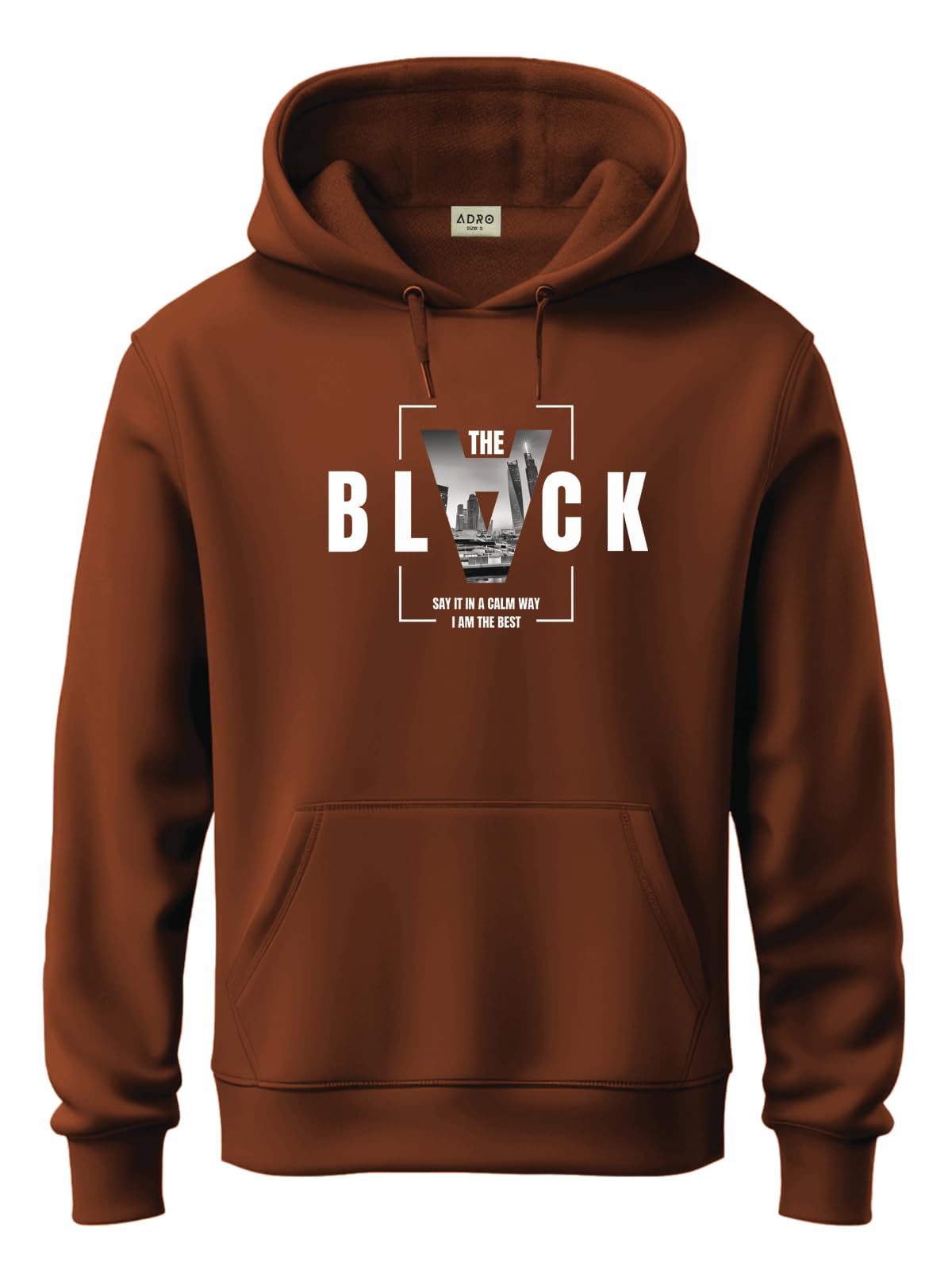 adro Mens Graphic Hoodie | Regular Fit 320 GSM Cotton Hoody | Hoodies/Sweatshirt for Men | Soft Brushed Fleece Fabric-picture-35