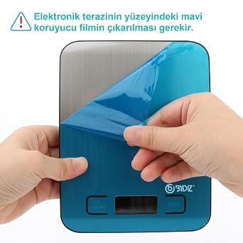 Bydiz Dijital Mutfak Terazisi 10 Kg Kapasiteli 1 Gr Hassasiyetli, Paslanmaz Çelik Hassas Mutfak Tartısı, Dara Fonksiyonu, LED Ekran, 5 Ölçü Birimi Desteği, Otomatik Kapanma, BY-005
