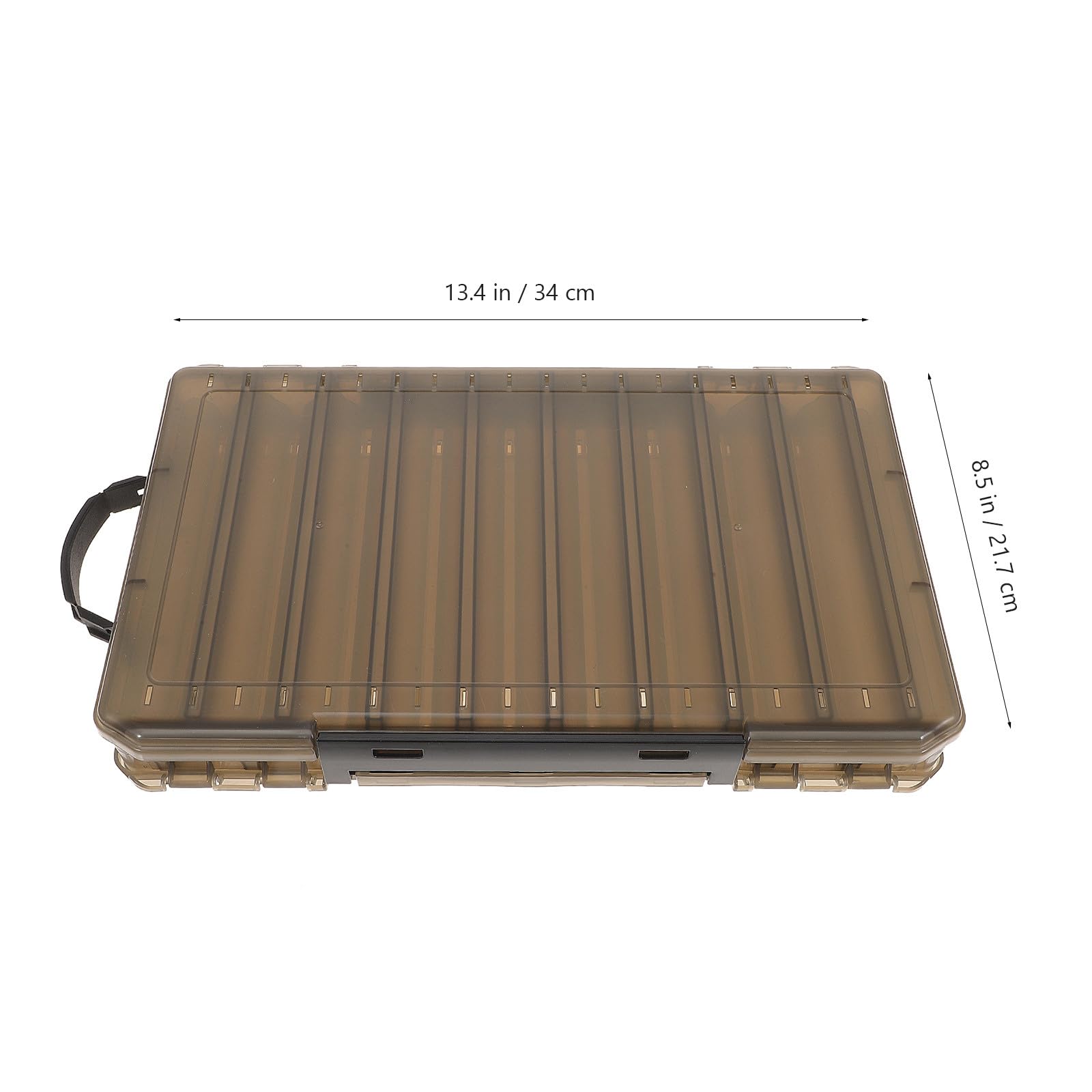 TOYANDONA Cassetta degli Attrezzi da Pesca Maniglia Organizer Portatile Scomparti Variabili Contenitore per Accessori da Pesca in Barca