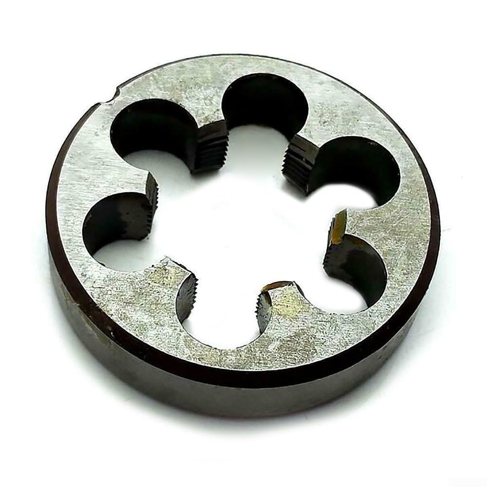 Zestaw gwintowników i narzynek, gwintownik i narzynki okrągłe, stal szybkotnąca, 2 szt., gwintownik stożkowy M22 x 1 mm i narzynka M22 x 1 mm, gwint metryczny prawy