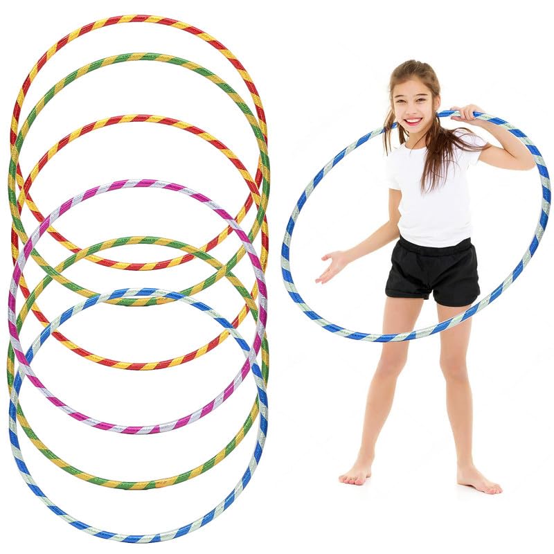 TradeXone - Fitness Hula Hoop in Multiple Size & Colors - Plain & Glitter 55cm, 65cm, 75cm Plastic Hula Hoops for Adults, Fitness and Dance Exercise Hula Hoop kids. Hula Hoops Plain