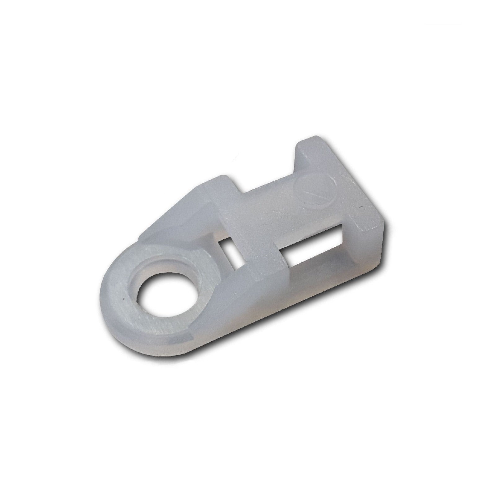 100 x Cable Tie Eyelet Screw Mount Natural