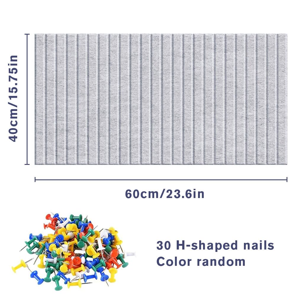 BIZOI Tableau D'affichage Décoratif En Feutre Avec Ruban Adhésif, 60 X 40 Cm Tableau D'affichage Autocollant En Feutre, Autocollants Muraux En Feutre Pour Maison, Cuisine, Bureau, École