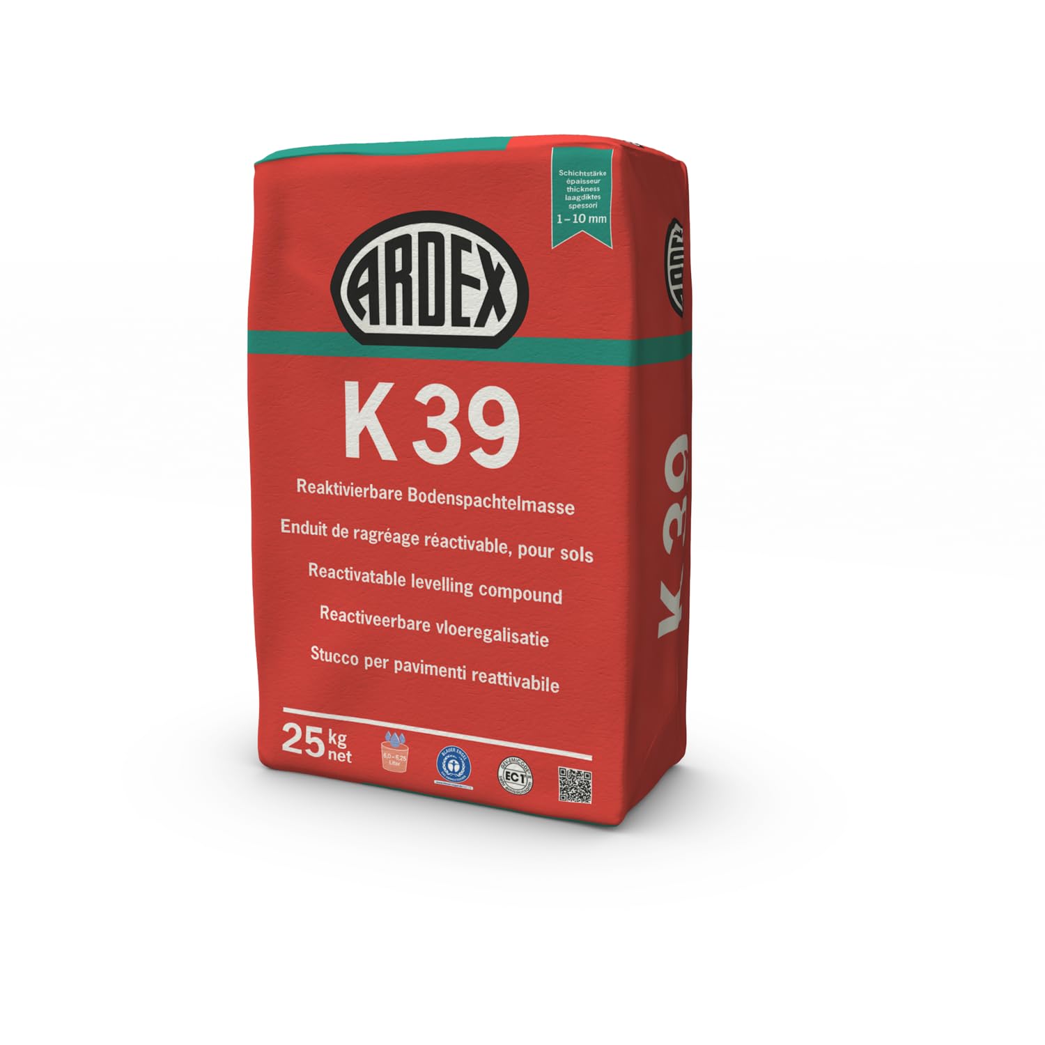 Ardex K39 Microtec - Masilla para suelo (25 kg, base de cemento)