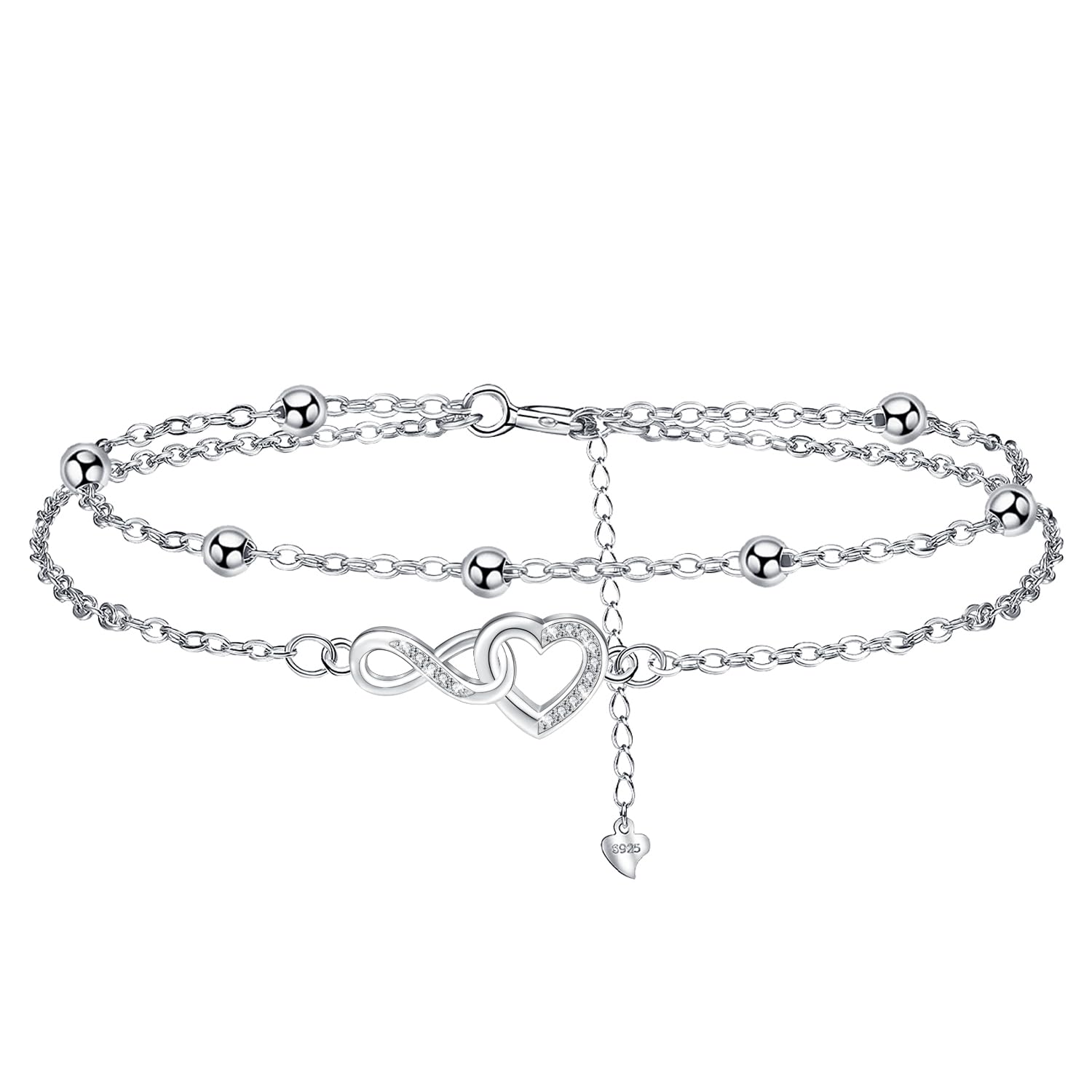 Micory Pulseras Mujer Plata de Ley 925 Ajustable Pulsera 17+4cm,Originales Regalos de Feliz Cumpleaños para Mujeres Niñas