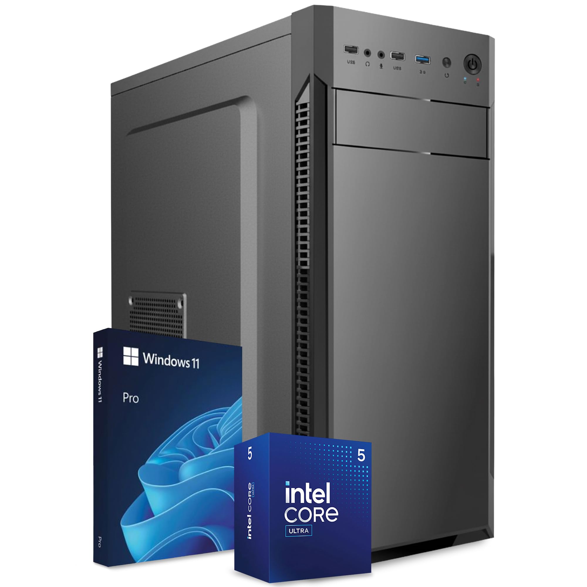 PC Fisso Intel Core Ultra 5 225F AI Integrata • Scheda Video RTX 5060 8GB • RAM 16GB DDR5 • SSD 500GB NVMe M.2 • WiFi AC e Bluetooth • HDMI • USB 3.2 • Computer Fisso Desktop Windows 11 Pro