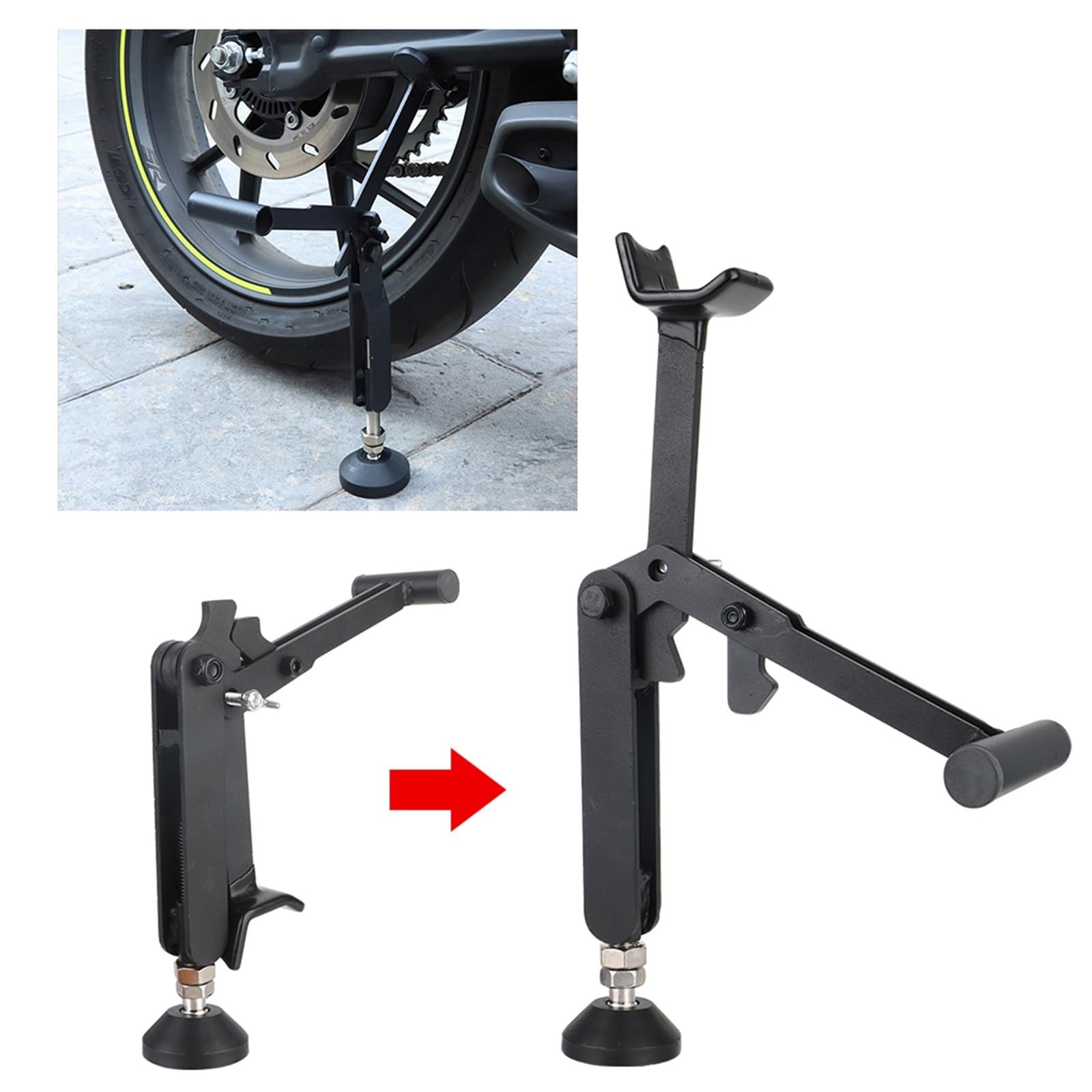 stojak boczny Podpórka Koła Motocyklowego, Boczna Podstawka, Energooszczędna, Przenośna Rama Podnosząca, Stabilny Podnośnik Wahacza Do Motocykla Terenowego