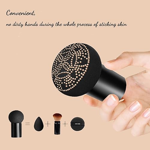 Miniatura 4 de Wonderninelife Crema de belleza, crema de belleza con cepillo de setas, corrector mate de larga duración, crema de CC con cojín de aire, crema de