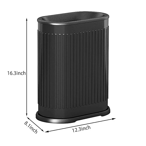 Miniatura 2 de Doyingus Cubo de basura de acero inoxidable de 3.2 galones, papelera pequeña con cubo interior, cubo de basura abierto en la parte superior del