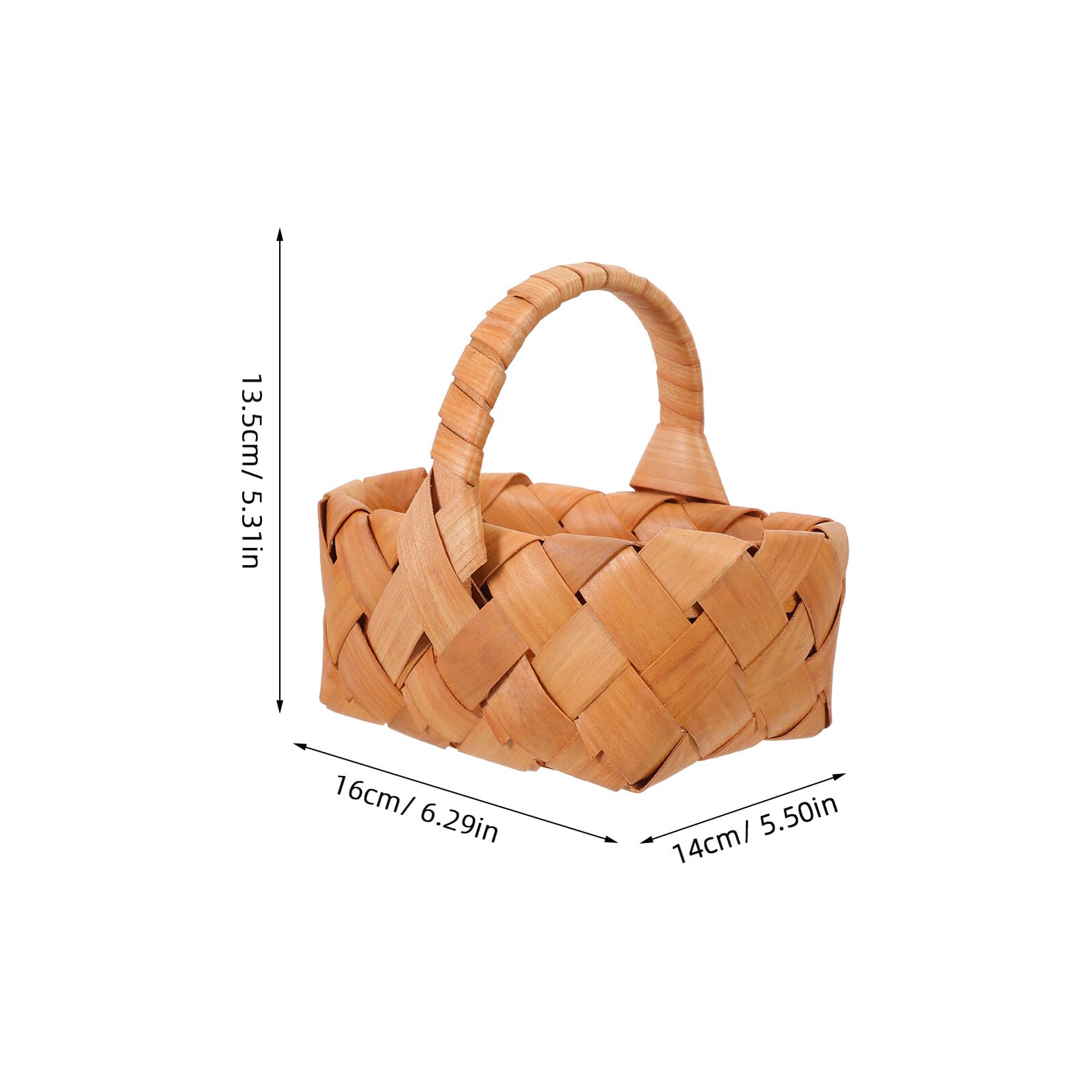 Artibetter 4 Cestas de Mimbre Pequeñas Tejidas en Madera con Asas Mini Cesta para Almacenamiento y Regalos Color Camel Ideales para Organización en Hogar Fiestas y de 4