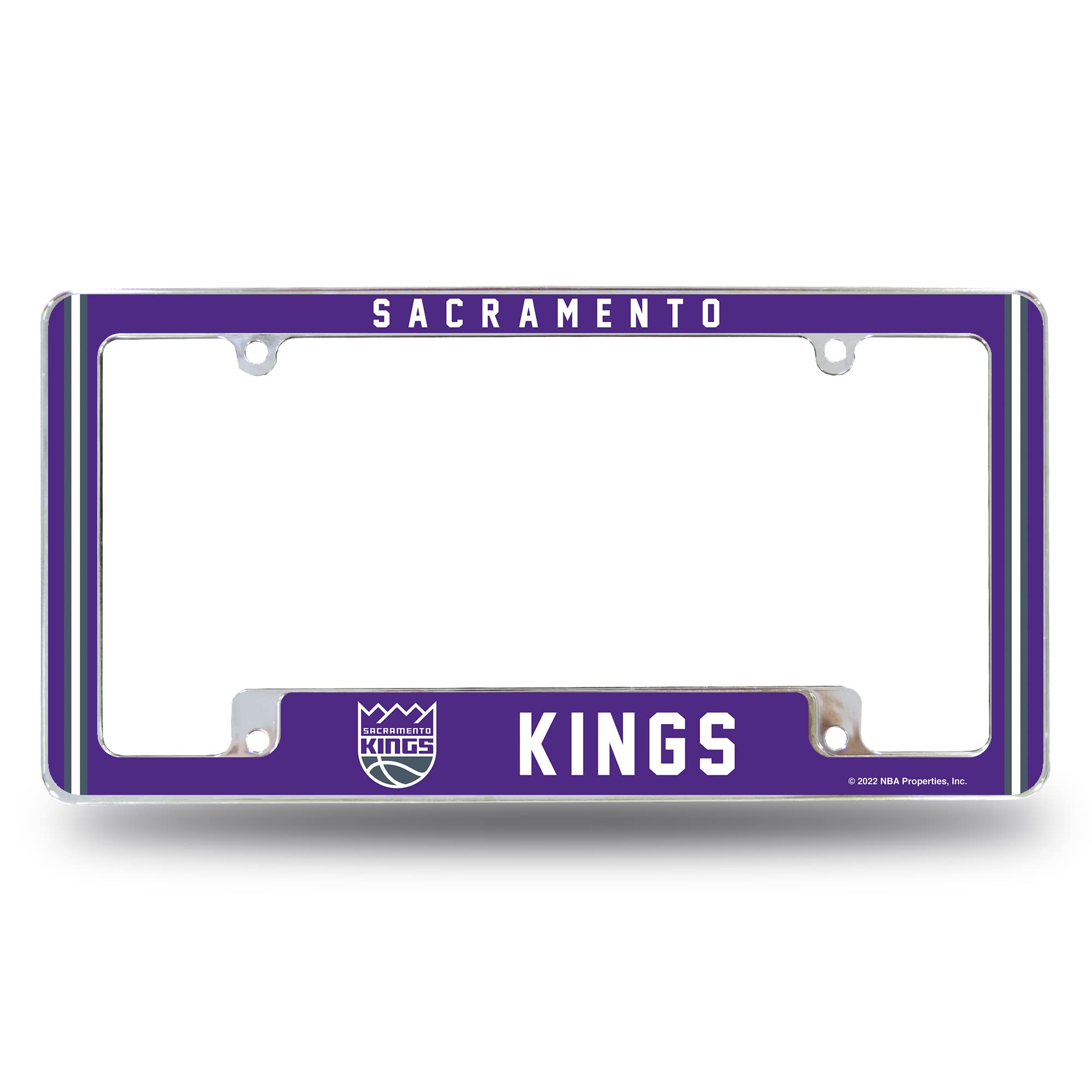 Rico Industries NBA Sacramento Kings Classic 12" x 6" Chrome All - auto accessories | Mubboo