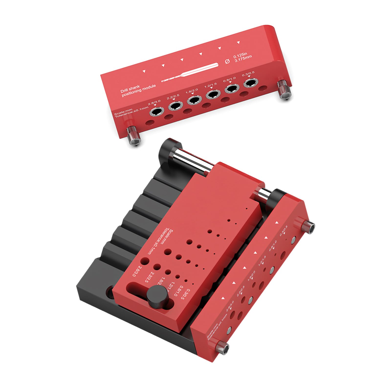 Nvoqilin Aluminum Horizontal Drill Presser Ergonomic Positioning Tool Adjustable Screw High Accuracy For Woodworking Sliding Observer Block