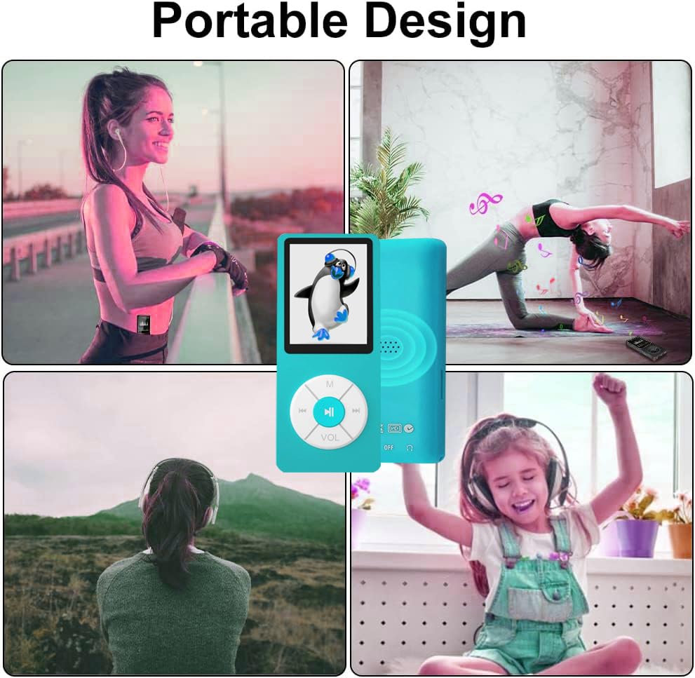 Image of MP3 Player with 32GB TF Card,Built-in HD Speaker,Portable HiFi Music Player with Video /Voice Recorder /FM Radio /Photo Viewer /E-Book Player for Kids