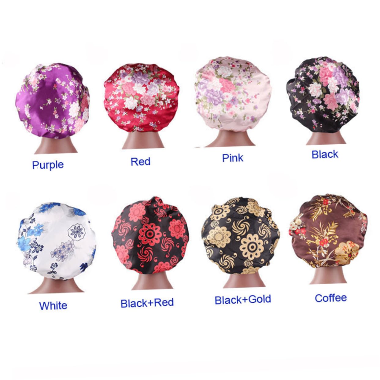 Didiseaon 9pezzi Chemoterapia Cappelli Da Notte Satin Per Donne Copricapo Elastico Per Perdita Di e Sonno Di Cuffie Stile Boho